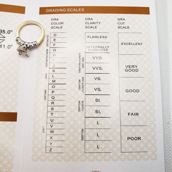 14K Solid  Yellow Gold 2 Carats Round Moissanite Solitaire Engagement Ring D- FL - Picture 6 of 7